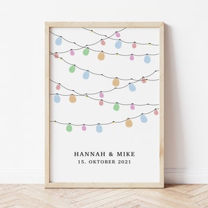 GUEST POSTER Fingerprint | Wedding | Birthday | Guestbook | Name poster | personalized | 20x30 | 10:45