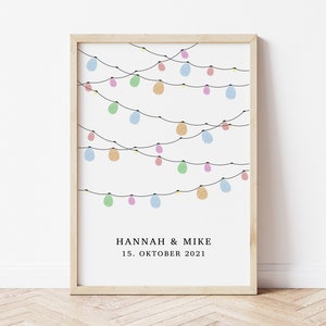 GÄSTEPOSTER Fingerabdruck | Hochzeit | Geburtstag | Gästebuch | Namensposter | personalisiert | 20x30 | 30x45