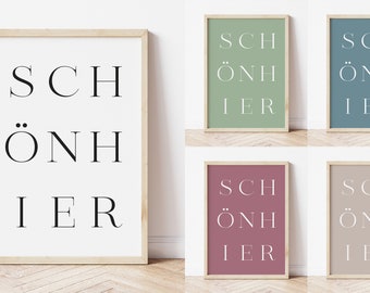 SCHÖN HIER Poster | Zuhause | Wandbild | Poster oder digitale Datei