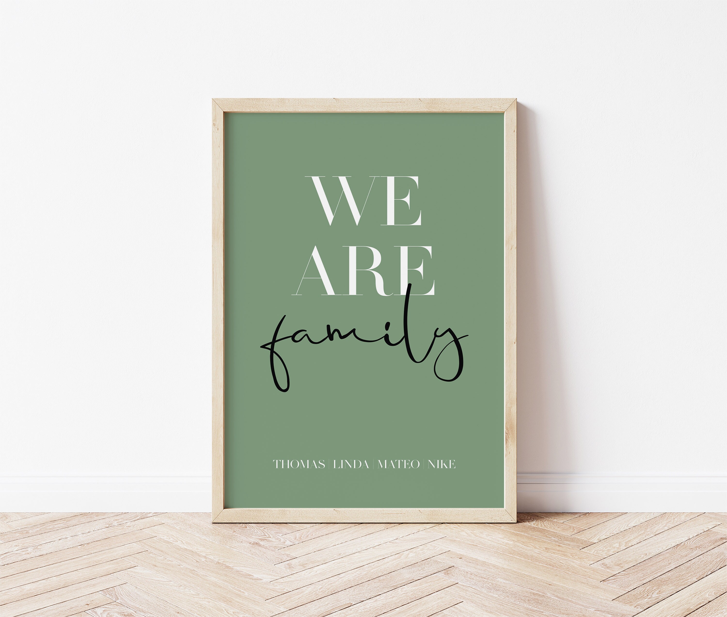WE ARE FAMILY Poster personalisiert Namen Familie Etsy