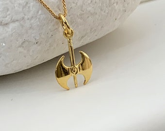 Pendant Labrys Axe 14K Solid Gold Ancient Axe/ Pendant Ancient Greek Jewelry/ 585 stamp/Minoan axe/ battle axe/Knossos Labrys/