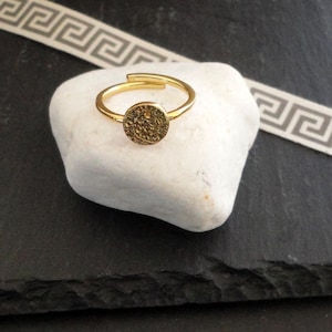 Phaistos disk ring/Sterling Silver 925/ 24k Gold Plated/Ancient Greek Jewelry/Minoan Jewelry/Gift Idea Ancient Greek Jewellery
