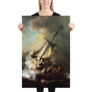 Christ In The Storm On The Sea Of Galilee by Rembrandt van Rijn Poster
