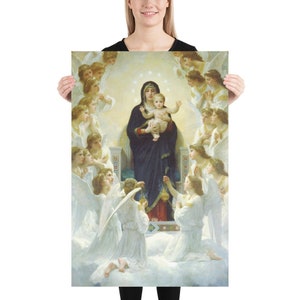 Regina Angelorum Queen of the Angels Mary by William-Adolphe Bouguereau (1900) Poster