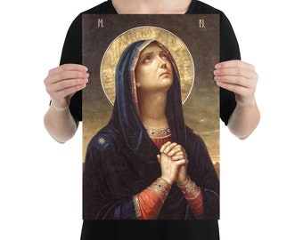 Our Lady of Sorrows Virgin Mary Mater Dolorosa Catholic Art Poster (12 x 18)