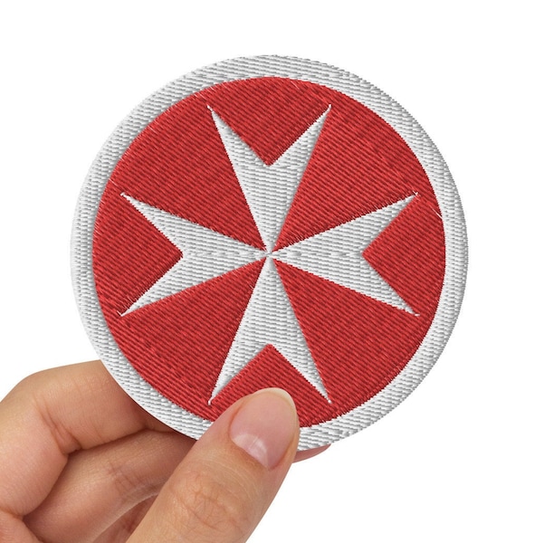 Maltese Cross Catholic Embroidered Patch