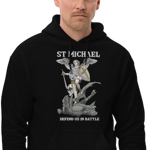 Saint Michael the Archangel defend us in battle Unisex Hoodie