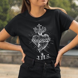 Camiseta Católica Unisex Sagrado Corazón de Jesucristo