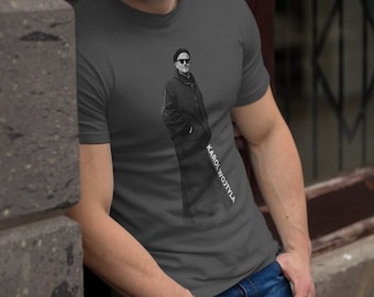 Divertidas gafas de sol Papa Juan Pablo II Camiseta católica unisex de manga corta