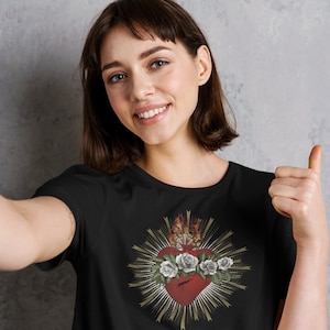 Immaculate Heart of Virgin Mary Catholic Short-Sleeve Unisex T-Shirt