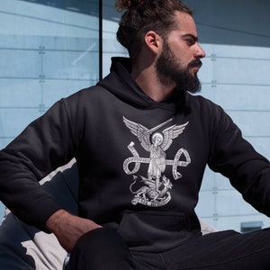 St Michael Catholic Archangel Angel Patron Saint Defend us Unisex Hoodie