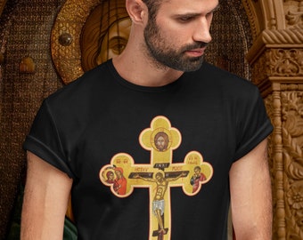 Greek Russian Orthodox Cross Icon Short-Sleeve Unisex T-Shirt