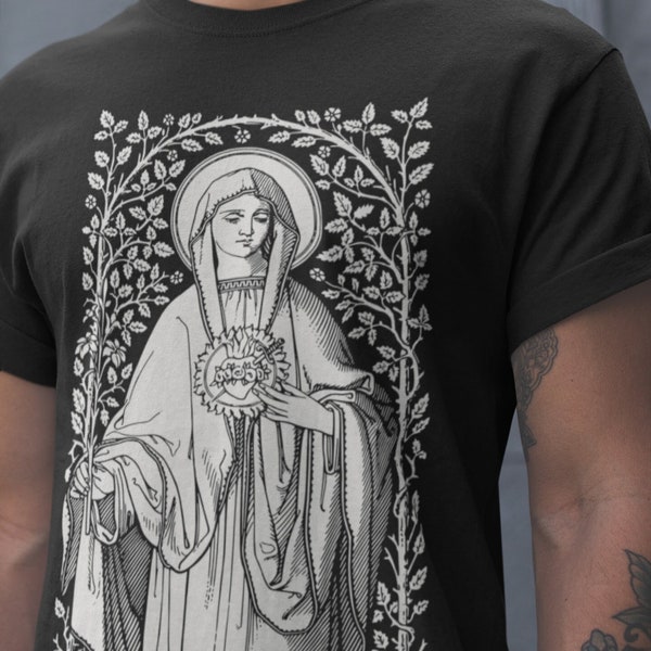 Jungfrau Maria Katholisch Kurzärmeliges Unisex T-Shirt