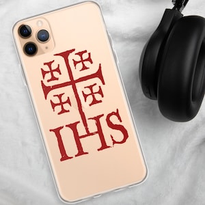 Jerusalem Cross IHS Catholic Knights Templar iPhone Case