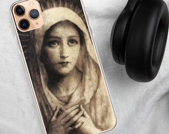 Catholic Virgin Mary Maria Painting  iPhone Case