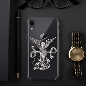 St Michael Catholic Archangel Angel Patron Saint Defend us iPhone Case