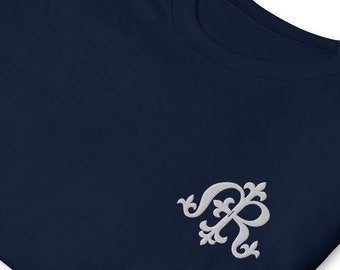 Auspice Maria Catholic Virgin Mary Insignia Monogram Embroidered Short-Sleeve Unisex T-Shirt