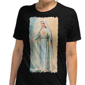 Our Lady of Fatima Virgin Mary Catholic Painting Unisex T-Shirt