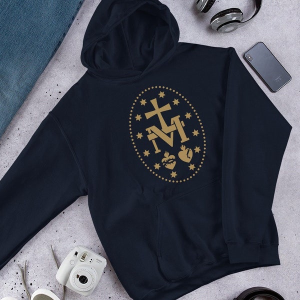 Virgin Mary Miraculous Medal Catholic  Unisex Hoodie