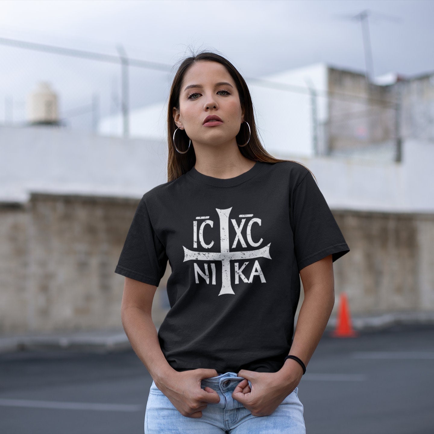 Christogram IC XC NIKA イエス・キリストは勝者 正教会 ユニセックス