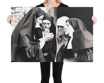 Smoking Nuns Photo Poster