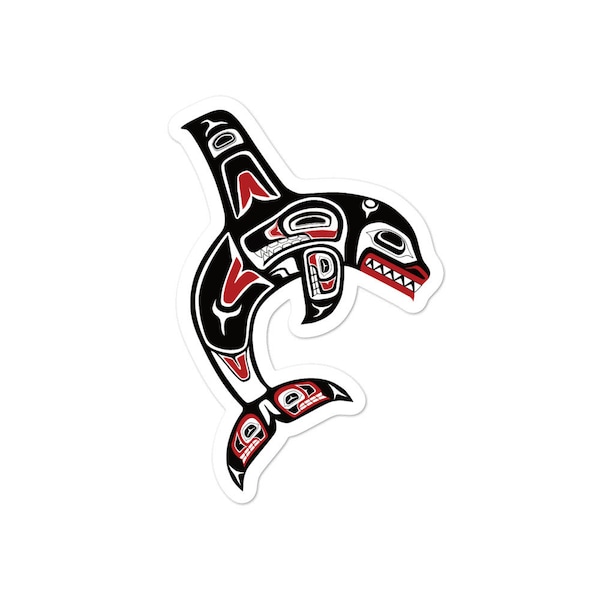 Haida Tlingit Native Pacific Northwest Native Orca Killer Whale Sticker