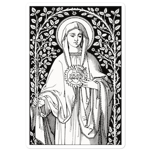 Adesivi per cuore vergine maria cattolica maria immacolata