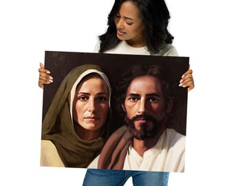 Plakat z motywem św. Moniki i św. Augustyna