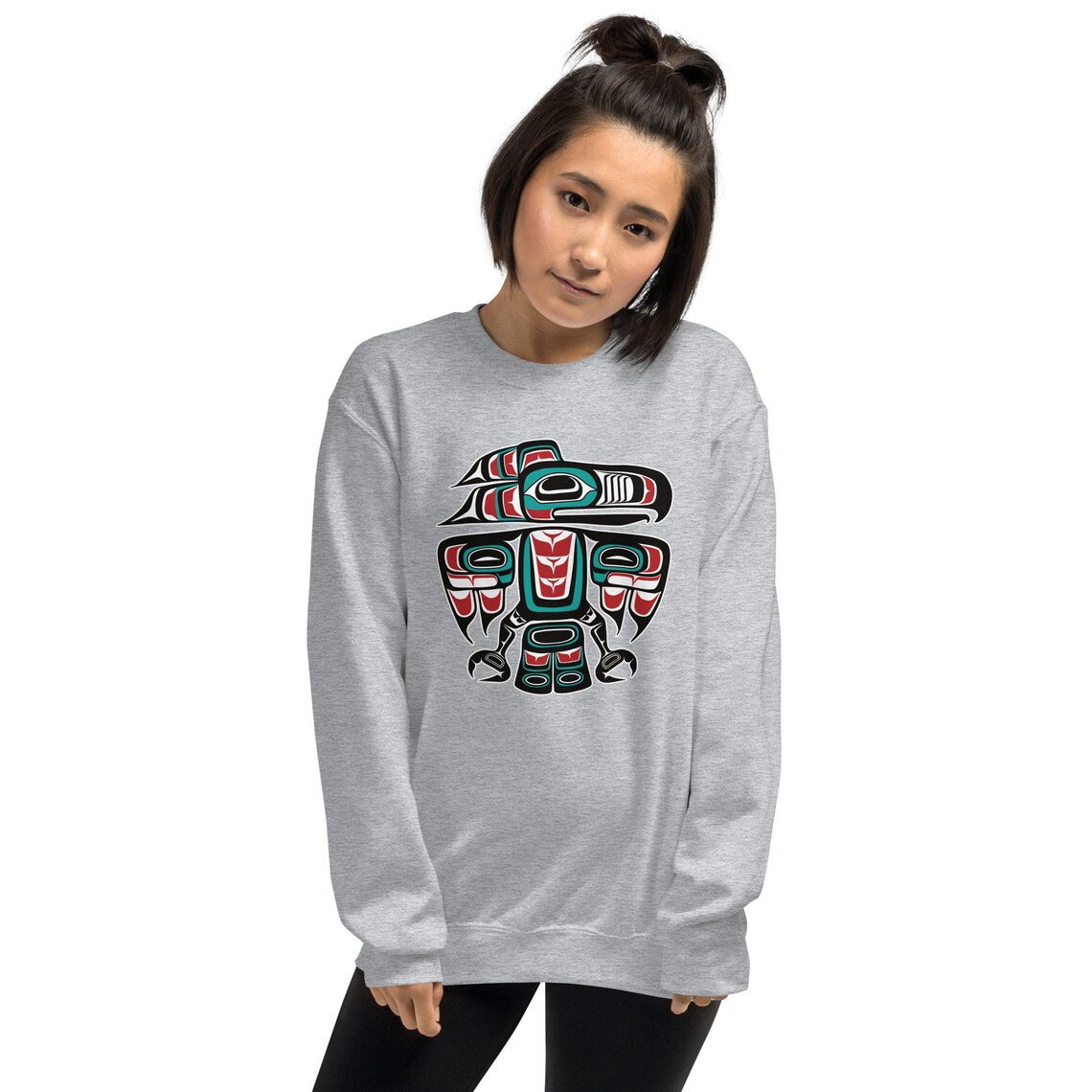 Northwest Pacific Haida Tlingit Native Raven Totem Unisex Sweatshirt - Etsy