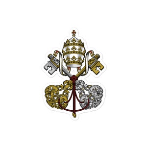 Emblema del Papato Santa Sede Roman Catholic Pope Sticker