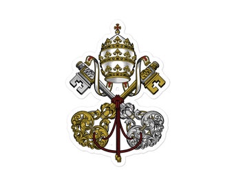 Emblem of the Papacy Holy See Roman Catholic Pope Sticker
