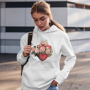 Immaculate Heart of Virgin Mary  Catholic Unisex Premium Hoodie