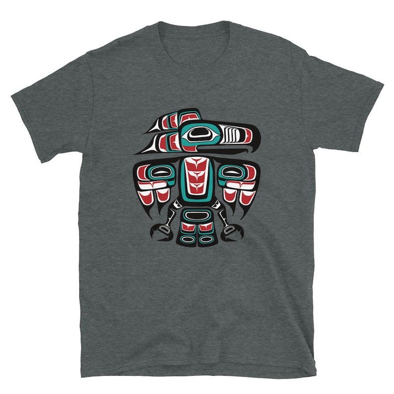 Northwest Pacific Haida Tlingit Native Raven Totem Art Short-sleeve ...