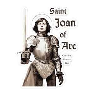 Saint Joan of Arc Jeanne D&#39;Arc Catholic Warrior Bubble-free Stickers