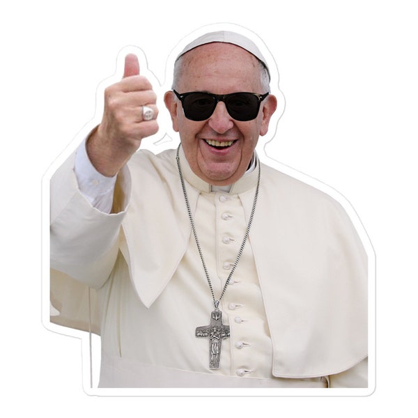 Funny Thumbs up Pope Francis Catholic Bubble-free Sticker