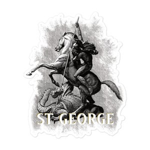 Saint George Dragonslayer Christian Catholic Orthodox Bubble-Free Sticker