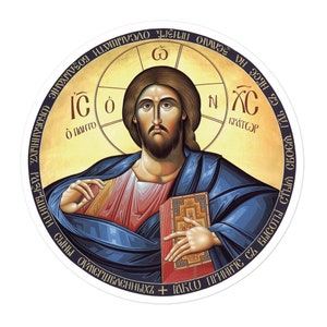 Jesucristo Pantocrátor Icono Ortodoxo Pegatina