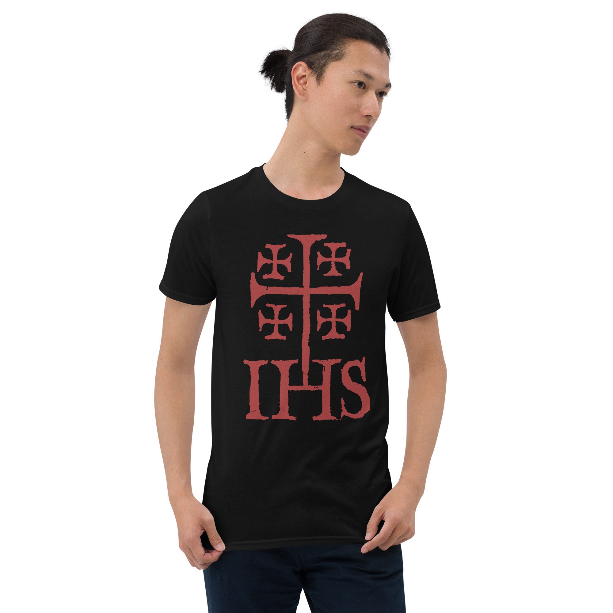 Jerusalem Cross IHS Catholic Knights Templar Short-sleeve - Etsy