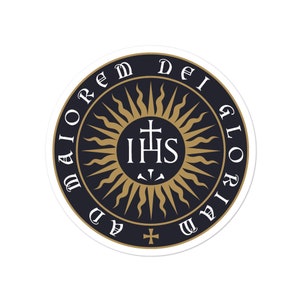AMDG Ignatius van Loyola Society of Jesus Katholieke Sticker