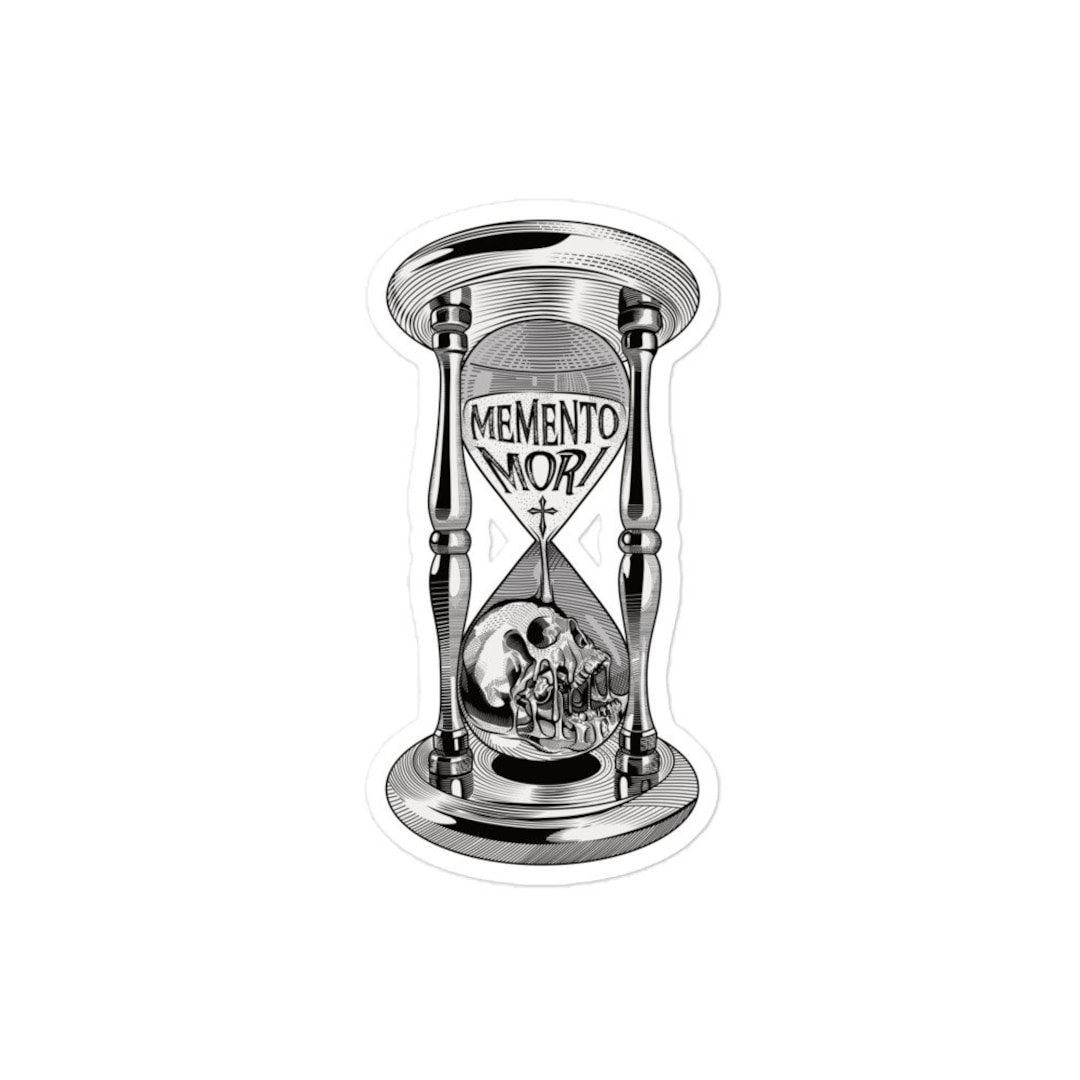 Memento Mori Hourglass Remember Death Bubble-free Sticker - Etsy