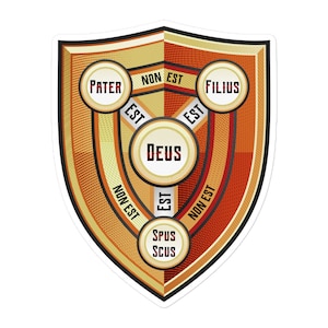 Shield of Trinity Scutum Fidei Christian Symbol Sticker