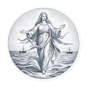 Maria Stella Maris Patron Saint Catholic Virgin Mary Sticker