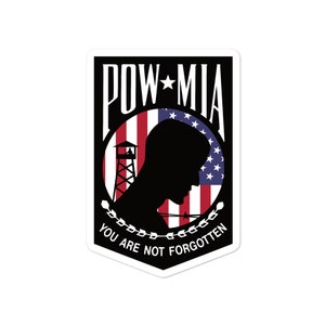 Pow Mia Flag USA you are not forgotten Stickers