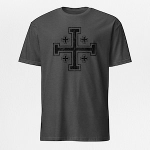 Jerusalem Cross Medieval Knights Templar Cross Crusader Short-Sleeve Unisex T-Shirt
