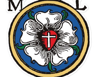 Martin Luther Rose Seal of Reformation Lutheran Sticker