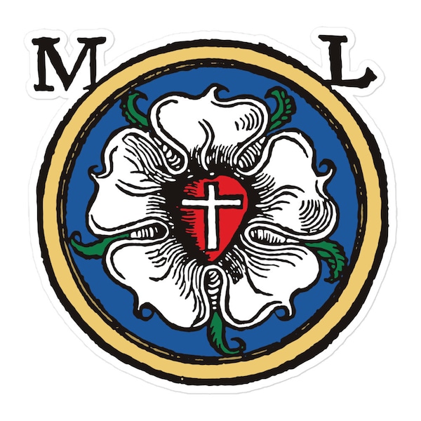 Martin Luther Rose Seal of Reformation Lutheran Sticker