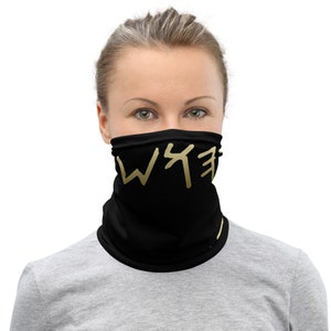 Yahusha Messias ware Naam in Paleo Hebreeuwse Neck Gaiter Face Mask