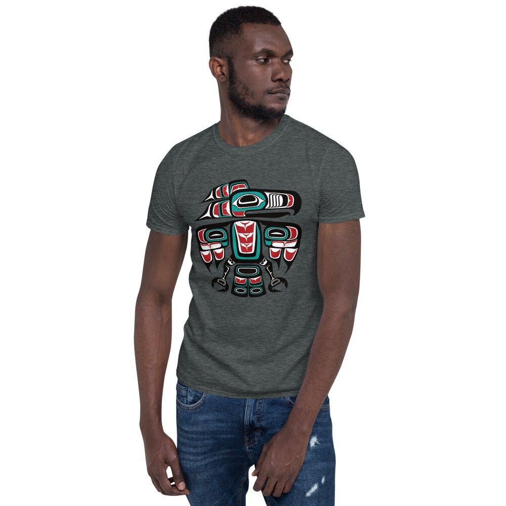 Northwest Pacific Haida Tlingit Native Raven Totem Art Short-sleeve ...