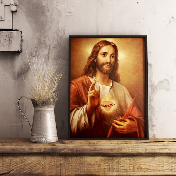 Jesus Most Sacred Heart by La Fuente Catholic Poster