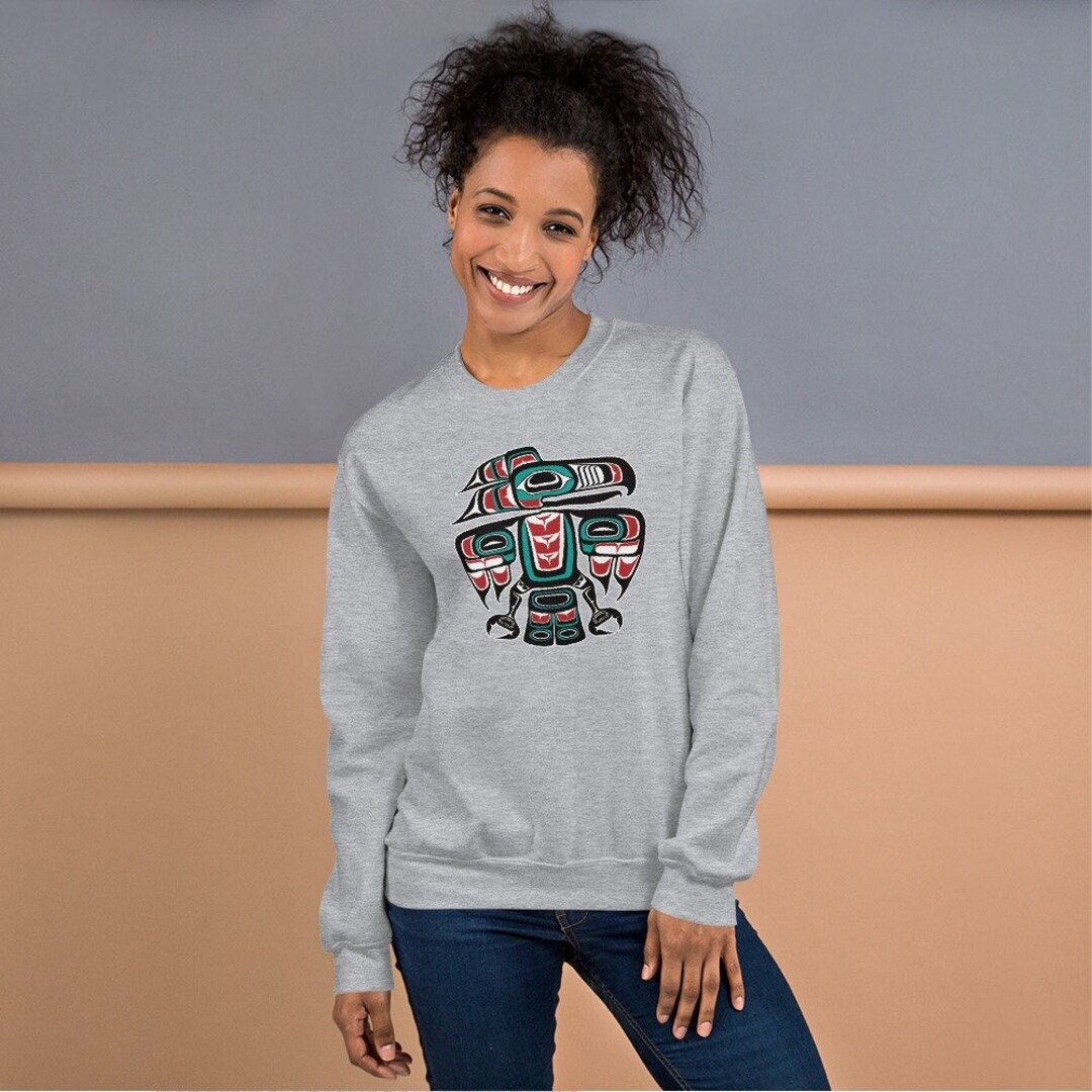 Northwest Pacific Haida Tlingit Native Raven Totem Unisex Sweatshirt - Etsy